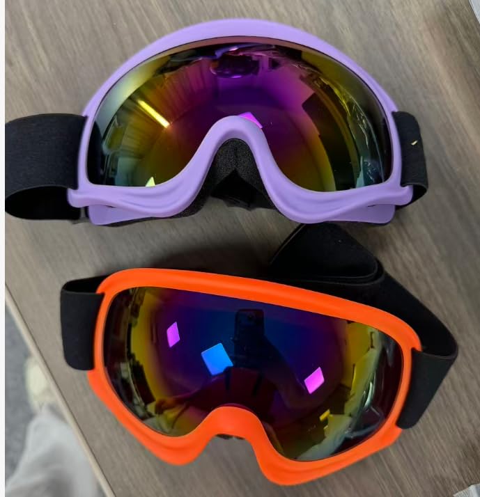 Dizywiee 2-Pack Kids Ski Goggles, Snowboard Goggles for Adult Youth Teens Boys &amp; Girls, Winter Snow Sports Goggles