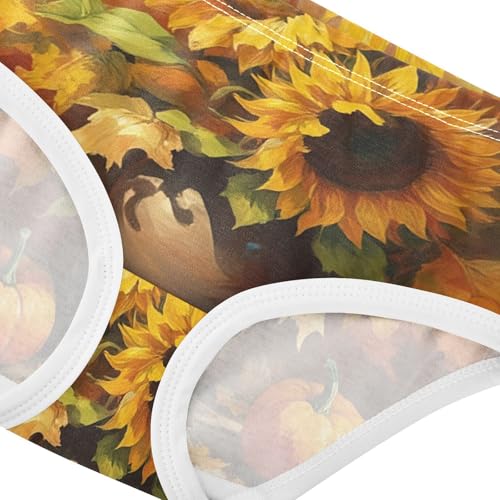 Vibrant Sunflower Girls Underwear Toddler 2t Cotton Little Girl Panties Florals Undies Kids Briefs4