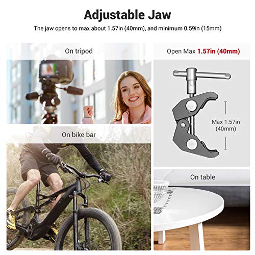 Image of SMALLRIG Multi-Functional Crab-Shaped Clamp with Ballhead Magic Arm (137x86x20 mm) 2164