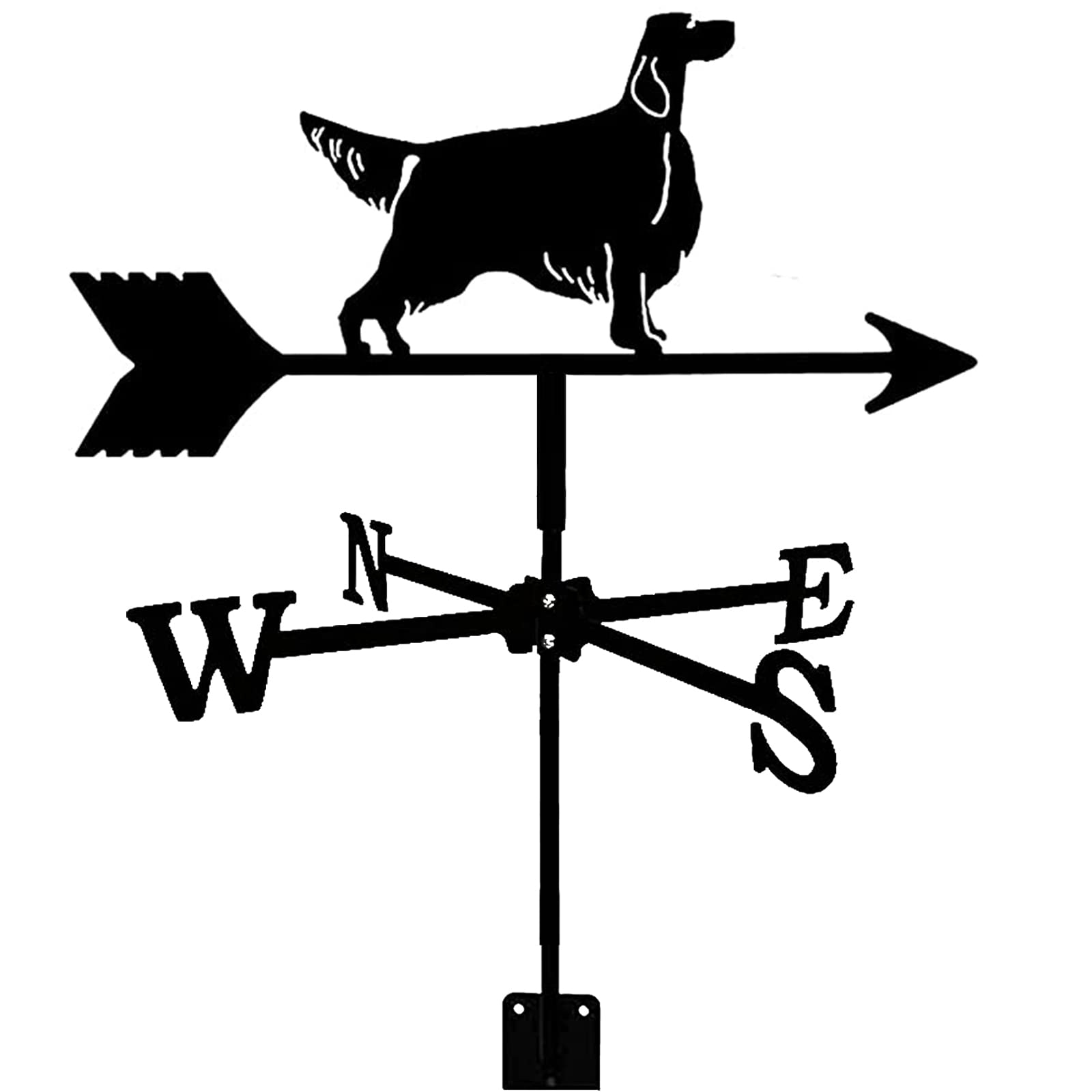TAXXII Metal Outdoor courtyard weather vane wrought iron Iron Wind Vane Stainless Steel Yard Weather Direction Indicator Black weathercock Measuring Tool
