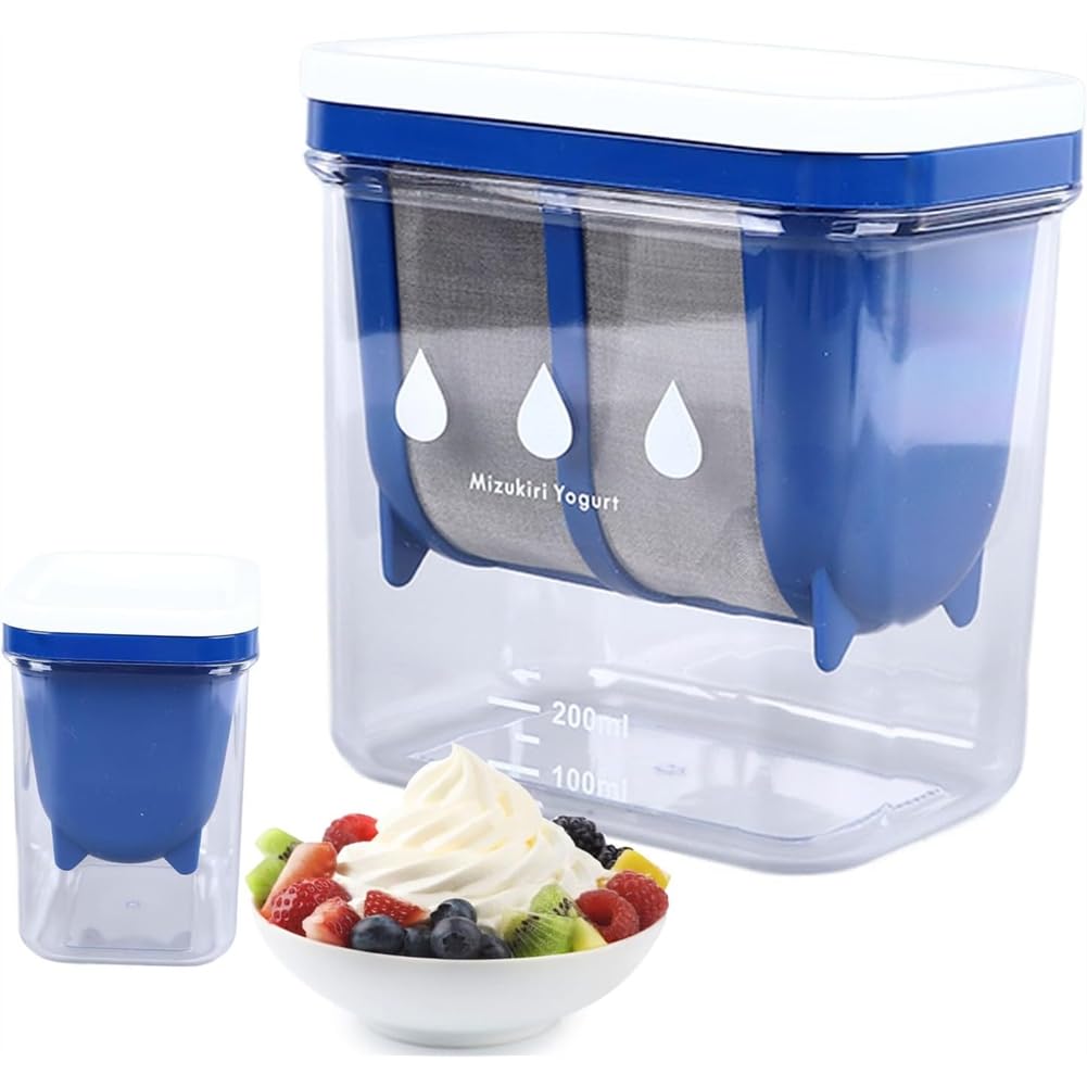 Hndhbfgrt Yogurt Maker with Greek Yogurt Strainer, 6.7oz/200ml Large Capacity Homemade Model Featuring Fine Mesh Bag for Soup, Fruit Juice