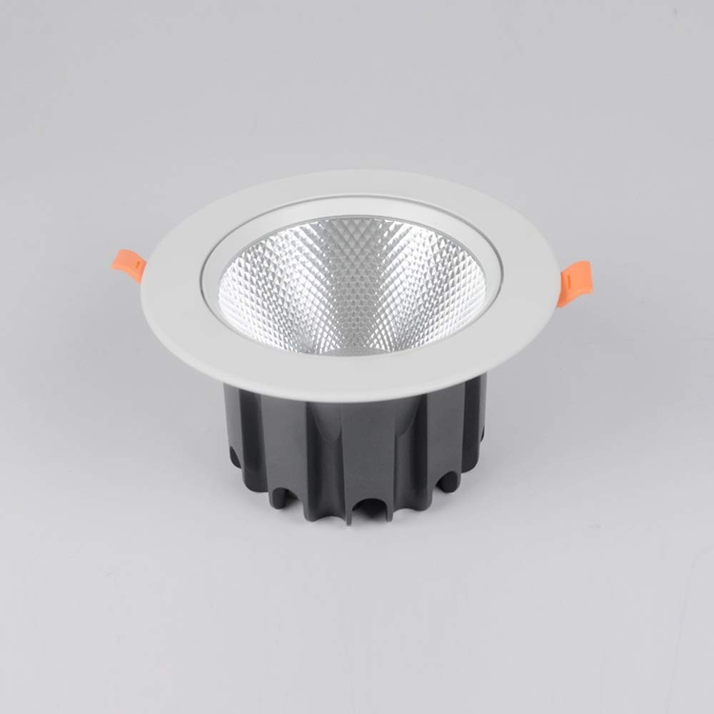 5W/10W/20W/30W Downlight Ahorro de energía Iluminación empotrada Tienda de ropa Downlight interior Downlight oculto simple Sala de estar Panel de techo LED Luz comercial, Luz cálida de 3000k,