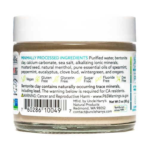 Uncle Harry's Mild Mint Remineralizing Toothpaste | Natural Whitening Freshens Breath & Promotes Enamel | Vegan Fluoride Free Toothpaste, 3 Oz (4 Pack) - Image 4