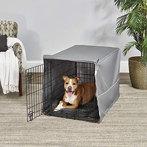 New World Double Door Includes One Two-Door,Matching Gray Dog Bed,Gray Cover, 91.44 cm(36 Inch ),Kit Ideal for Medium Dog Breeds,B36DD-KIT - Image 3
