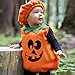Halloween Outfit Baby Kürbis Cosplay Kostüm Orange Ärmellose Weste Top + Hut Zweiteilige Halloween Karikatur Kinder Costume Für Kleinkind Baby Mädchen Kinder Jungen Outfits Anzug