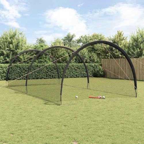 Cage entraînement baseball filet polyester noir grande taille 702 cm pour exercice softball