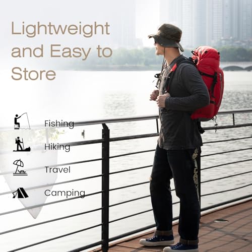 Image of Bucket Hat Wide Brim UV Protection Sun Hat Boonie Hats Fishing Hiking Safari Outdoor Hats for Men and Women