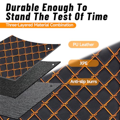 King Tour Pack Liners Custom Stitch Fit for Harley Tour Pack Street Glide/Road Glide 2014-2025 Orange Thread Stitching miniatura 6