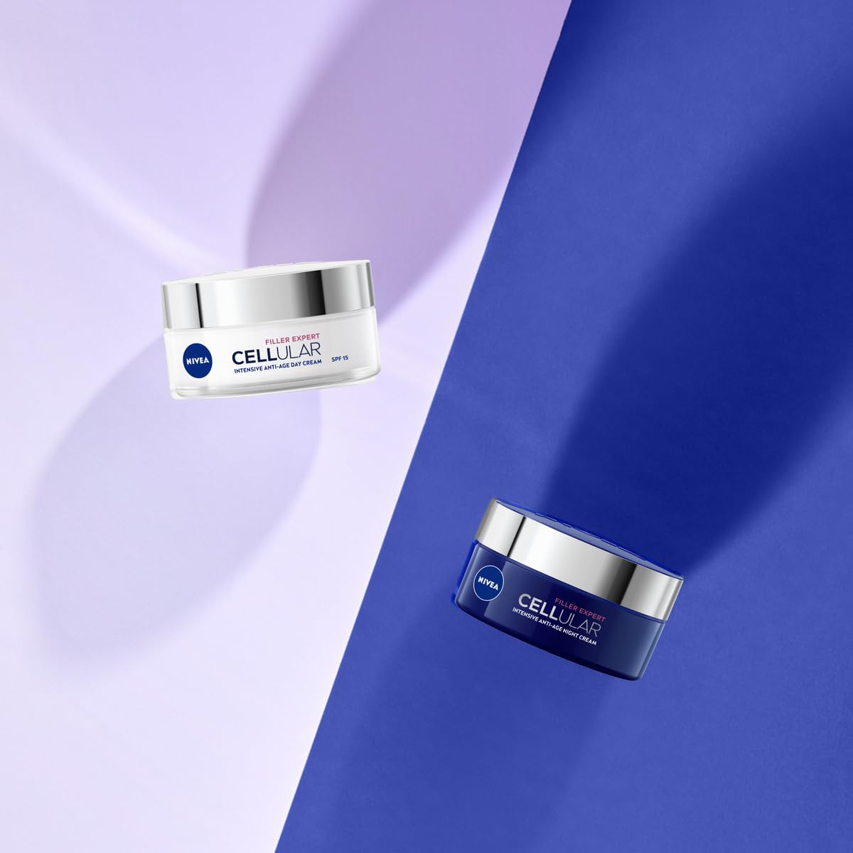 NIVEA Paquete de 2 - Crema de Día y Noche Cellular Filler 2 x 50 ml