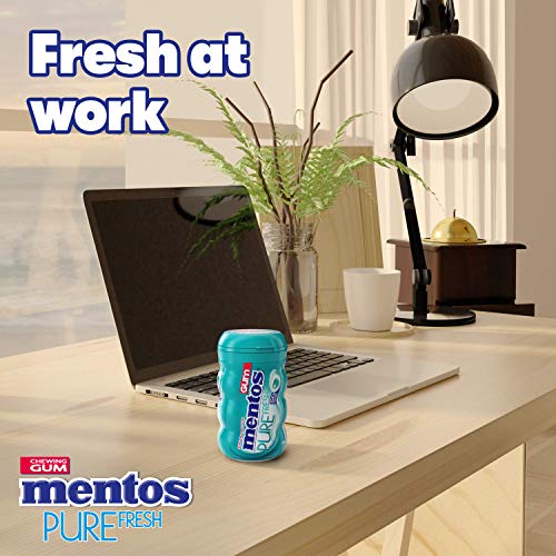 Image of Mentos Pure Fresh Sugar-Free Chewing Gum with Xylitol, Wintergreen, Non Melting, 50 Piece Bottle (Pack of 2)