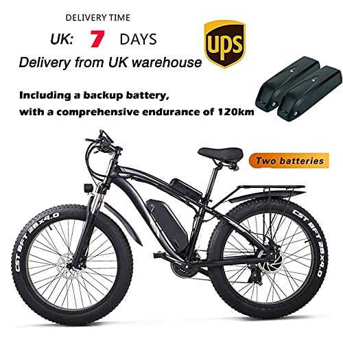 Electric Bike 1000W,26” 4.0 Fat Tire E-Bike,Motor Electric Bicycle, 48V17Ah Dual Lithium Battery,21-Speed Gear,3.5" LCD Display,Electric Mountain Bike with Rear Seat, offroad ebike(Vikzche Q MX02S) - Image 3