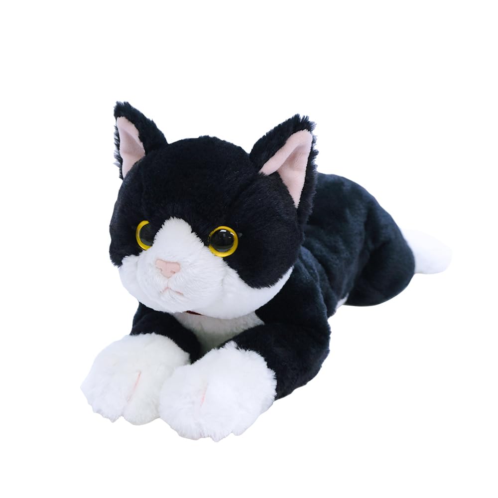 Amazon.co.jp: サンレモン ひざねこ ハチワレ M 16×47×15cm ぬいぐるみ