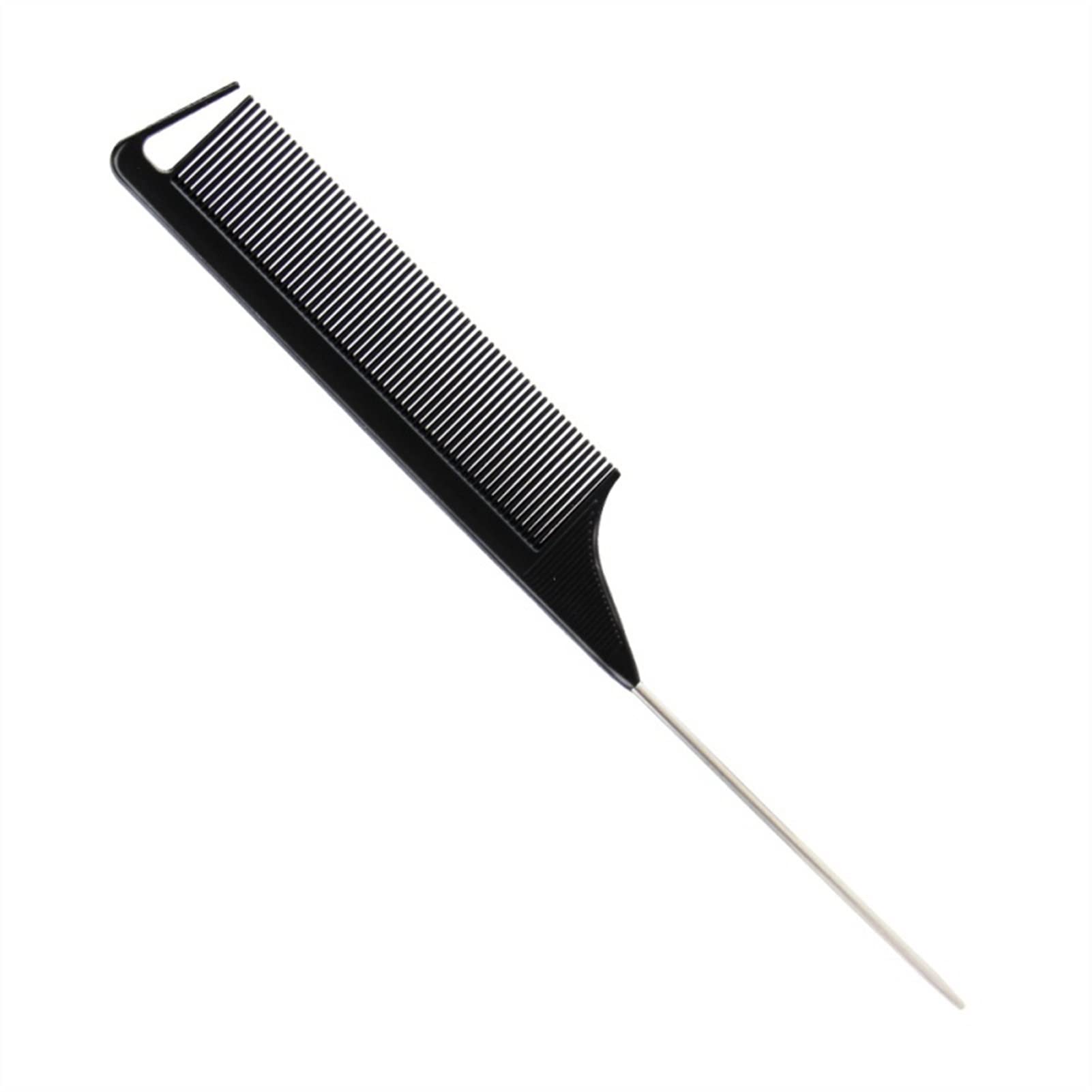 ADERFETBI Hair Comb Black Fine Teeth Metal Hairstyle Combing Hairdresser Hair Styling Tools, Comb Men's and Women's Care(A)