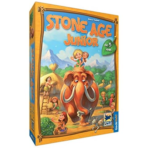 Giochi Uniti - Stone Age Junior, Children's Board Game, 2-4 Players, 5+ Years, Italian Edition, GU548 Cover