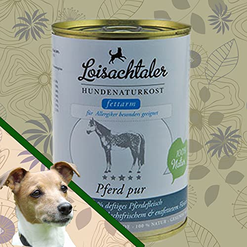 Loisachtaler Naturkost Pferd pur 400g Hundefutter Lebensmittelqaulität (6 x 400g)