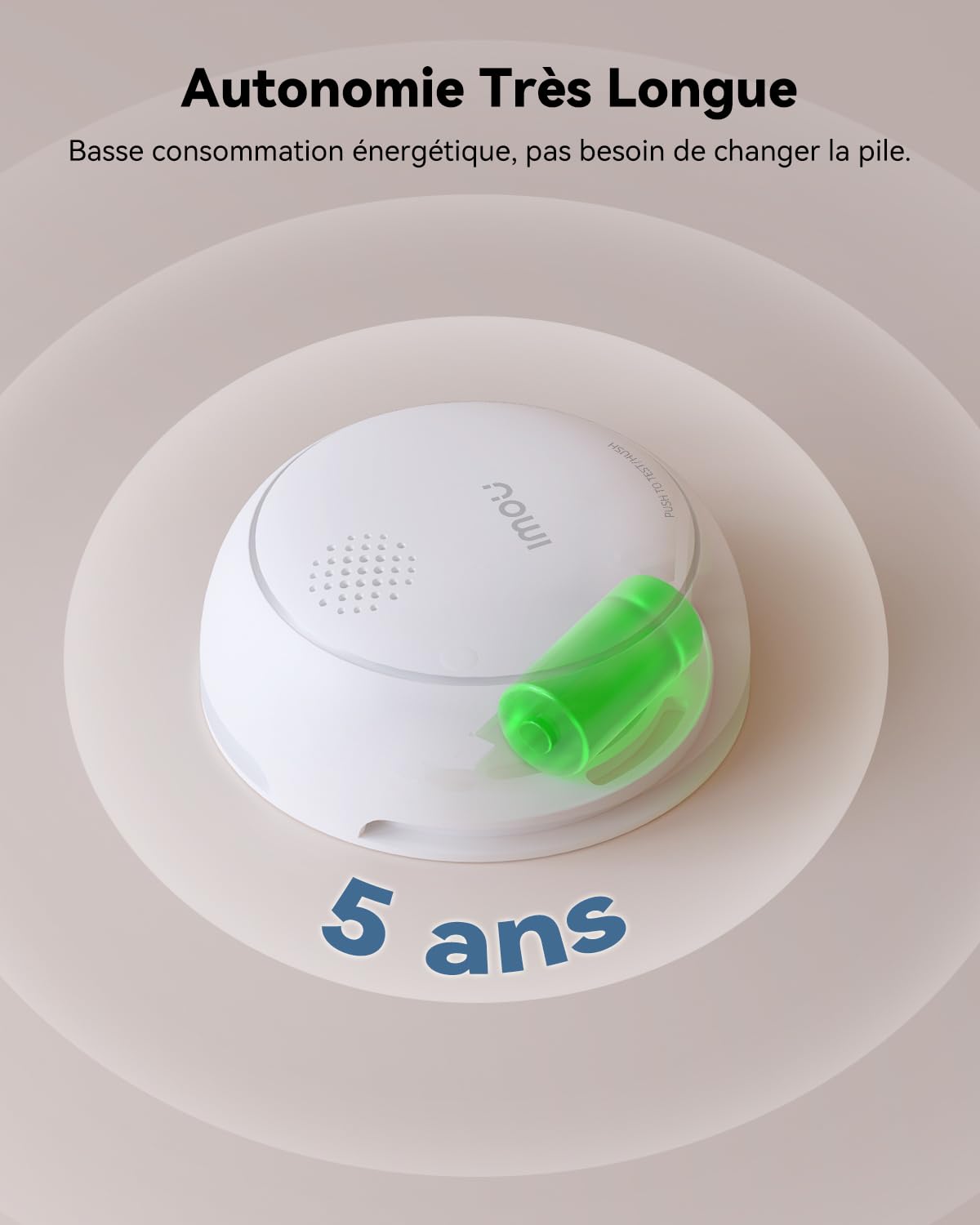 Imou Lot de 3 Détecteurs de Fumée WiFi Intelligent EN14604, Batterie 5 Ans | Sirène 85db, Alarme Incendie Synchronisée Via Hub Zigbee (sans WiFi), Commande Via App, Alertes à Distance (Hub Inclus)