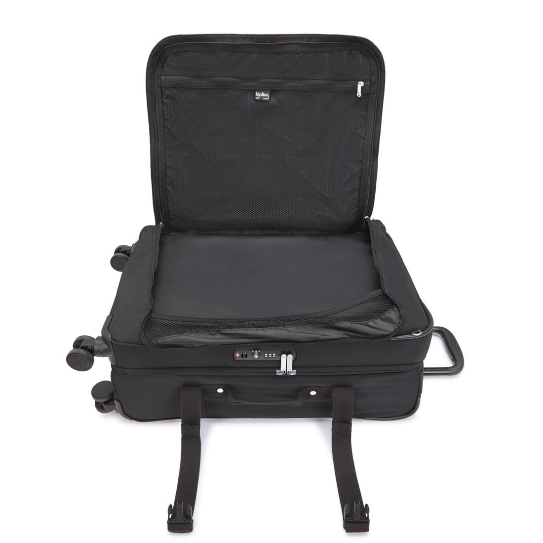 Kipling Spontaneous M Equipaje con Ruedas Medianas, Vertical, Black Noir (Negro)