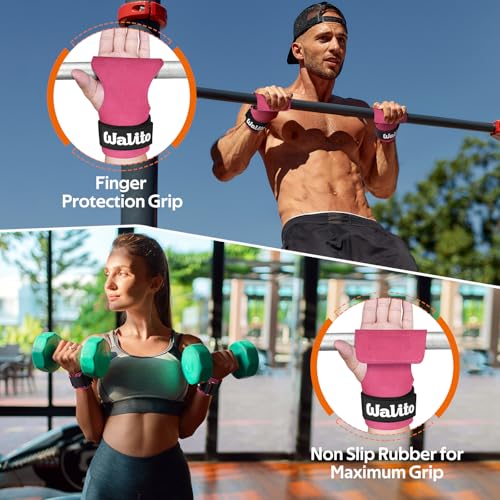 Image of Weight Lifting Wrist Strap,Double Layer Leather Wrist Wraps with Neoprene Padding for Weightlifting & Deadlifts - Adjustable Gym Straps for Men & Women