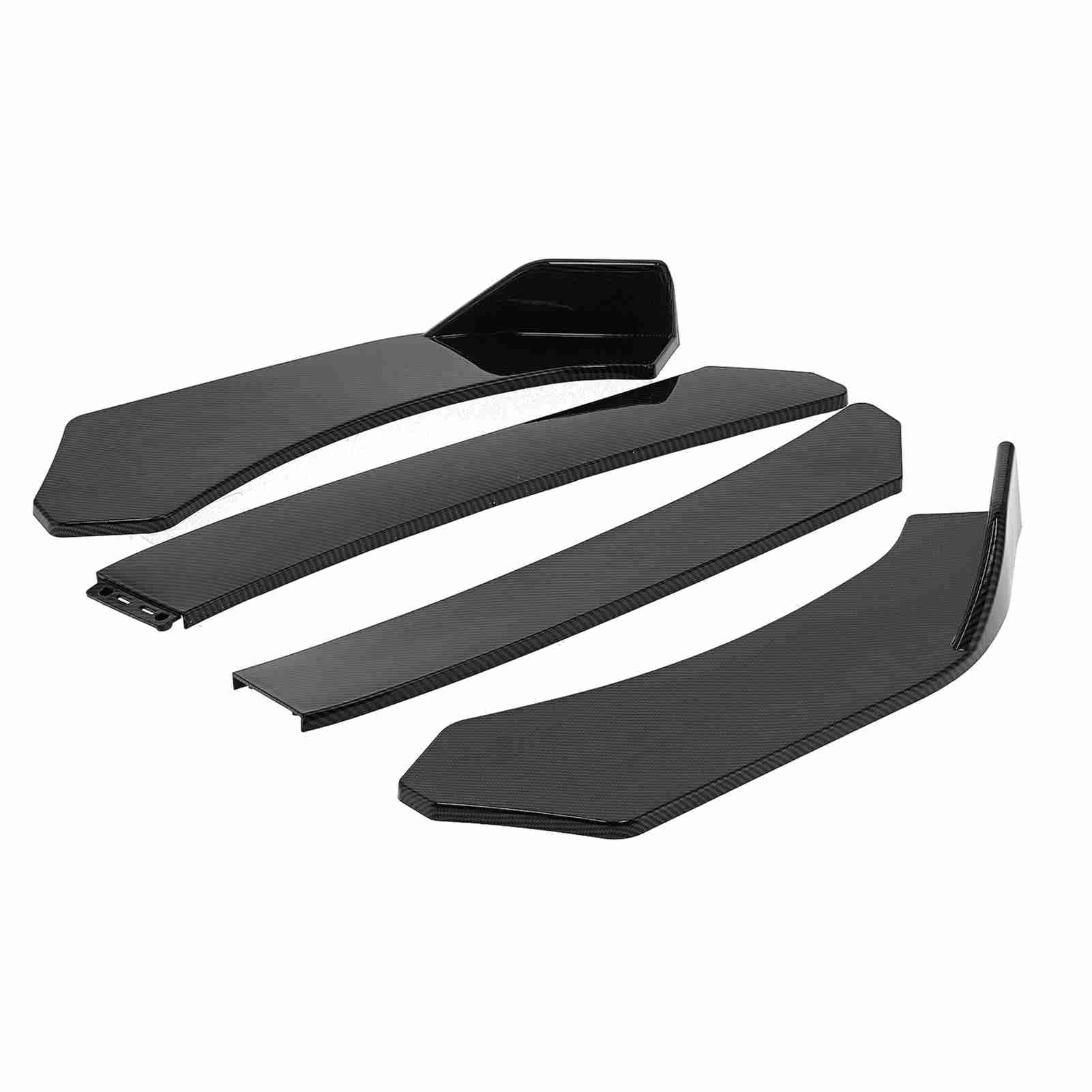 Generic Labbro del Paraurti Anteriore Splitter Anteriore in ABS da 177 Cm 4 Pezzi Stile Fibra di Carbonio Aggiunge Protezioni per Carico Aerodinamico Paraurti Facile da Installare per e Berlina