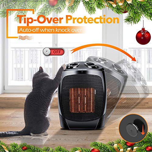 Room Heater Indoor Use - 1500W Quiet Fast-Heating Small Indoor Heater Space Heater For Large Room Heating W/Thermostat, 3 Modes, Tip Over & Overheat Protection, Portable Indoor Heater Fan For Indoor #TOP4
