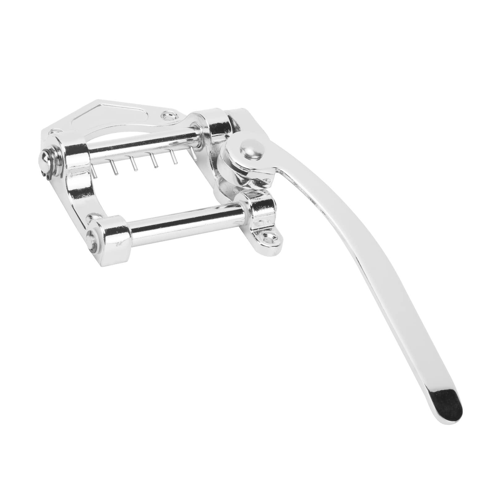 Guitar Vibrato Tailpiece, Bridge Tremolo Unit Metal Big Rocking Flat Top Body Bridges & Parts Rod for ES335 Electric GuitarBlack B Guitar (Silver)
