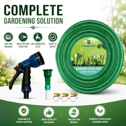 TrustBasket Store TrustBasket 10m Green Garden Hose - Image 4