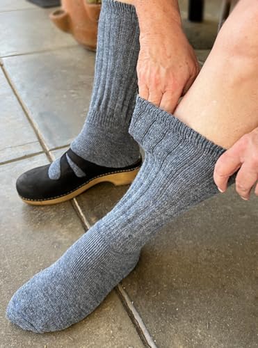 WARRIOR ALPACA SOCKS • Extra Wide • Loose Top • Terry Lined Alpaca Socks • Unisex • Comfort Band • Crew2