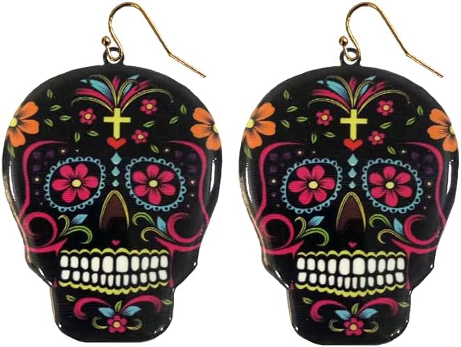 Boucles D'Oreilles Squelette Articulées Halloween - 2 Paires Effrayantes Avec Bouchons En Silicone - Cadeau Fête