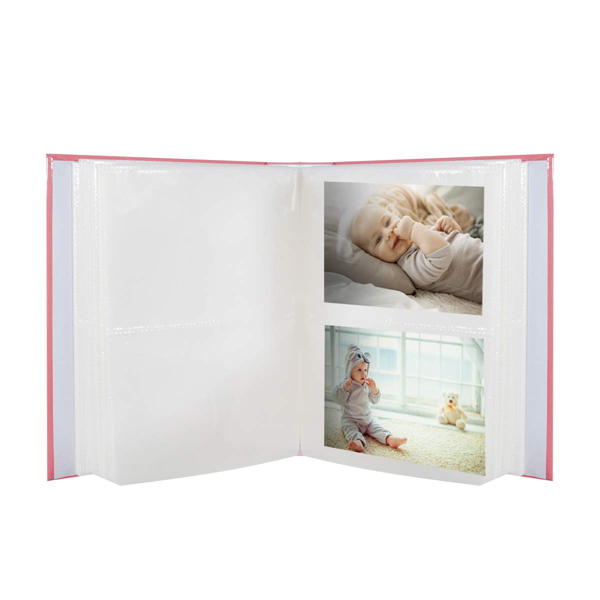 RECUTMS Album Photo De Poche En Cuir PU Rouge - 200 Photos 15x10 Cm - Idéal Mariage, Bébé, Famille, Anniversaire