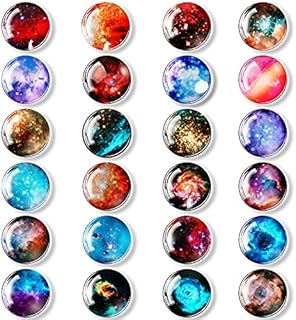 24 Pack Fridge Magnets, Refrigerator Magnets, Whiteboard Magnets, Beautiful Planetary Colorful Decorative Magnets for Fridge, Magnets for Whiteboards, Fridge Magnets for Kids Classroom Kitchen DIY