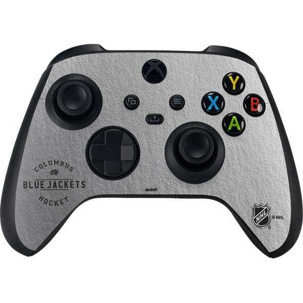 Skinit Decal Gaming Skin Compatible with Xbox Series X Bundle - Officially Licensed NHL Columbus Blue Jackets Black Text Design