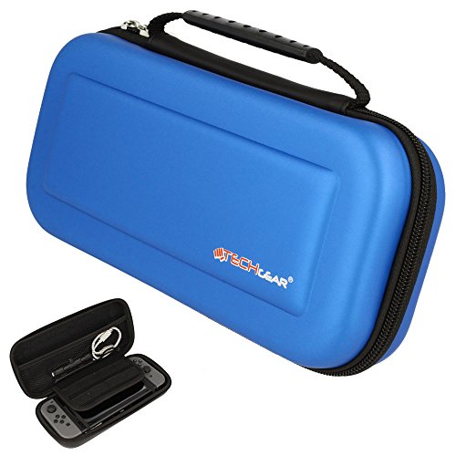 TECHGEAR Carcasa Compatible con Nintendo Switch - Funda Dura protectora de Viaje y Llevar para Nintendo Switch + Joy-Con reguladores + Tarjetas...