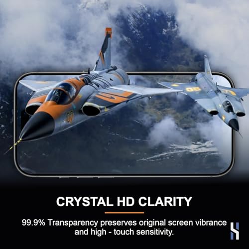 Image of Tempered Glass for iPhone 17 Pro Military Grade 9H Screen Guard, Anti-Scratch, Shatterproof, Edge-to-Edge Full Coverage - Black Border
