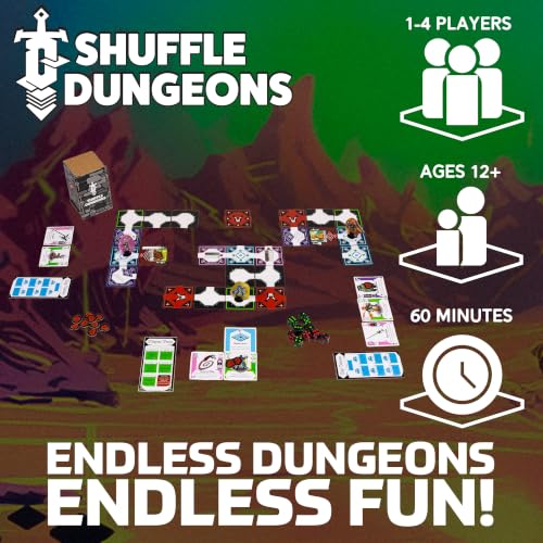 Shuffle Dungeons juego de mesa cooperativo 1-4 jugadores miniatura 2