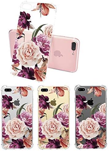 hepix Compatible with iPhone 7 Plus Case iPhone 8 Plus Case for Women Flower