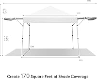 Vista 4 de Tangkula Tienda de campaña desplegable de 10 x 17 pies, tienda portátil para exteriores con toldos dobles ajustables, tienda de campaña instantánea