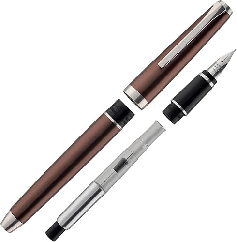 Miniatura 7 de PILOT Pluma estilográfica Metal Falcon Collection, barril de zafiro, punta fina (60571)