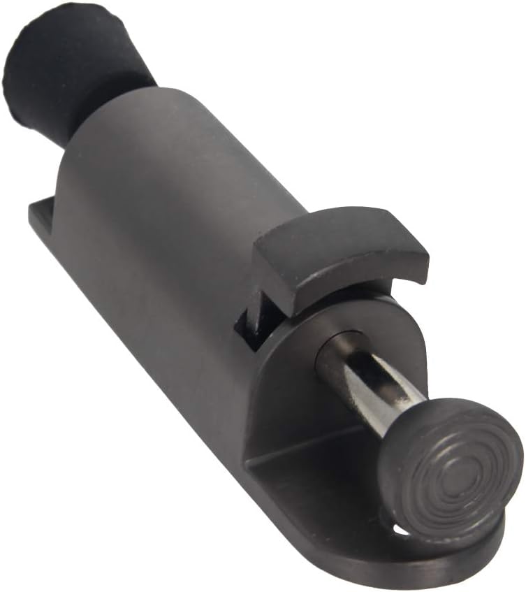 MroMax Kickdown Door Stopper Spring Loaded Foot Pedal Door Stops Holder 115mm/4.53" Length King Kong Black 1pcs