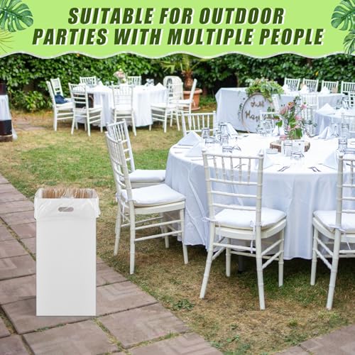 Image of 1 Pcs 13 Gallon Cardboard Trash Cans Disposable and Reusable Corrugated Cardboard Cans Recycling Bins Bulk with 2 Garbage Bags for Parties Events (13 Gallon)