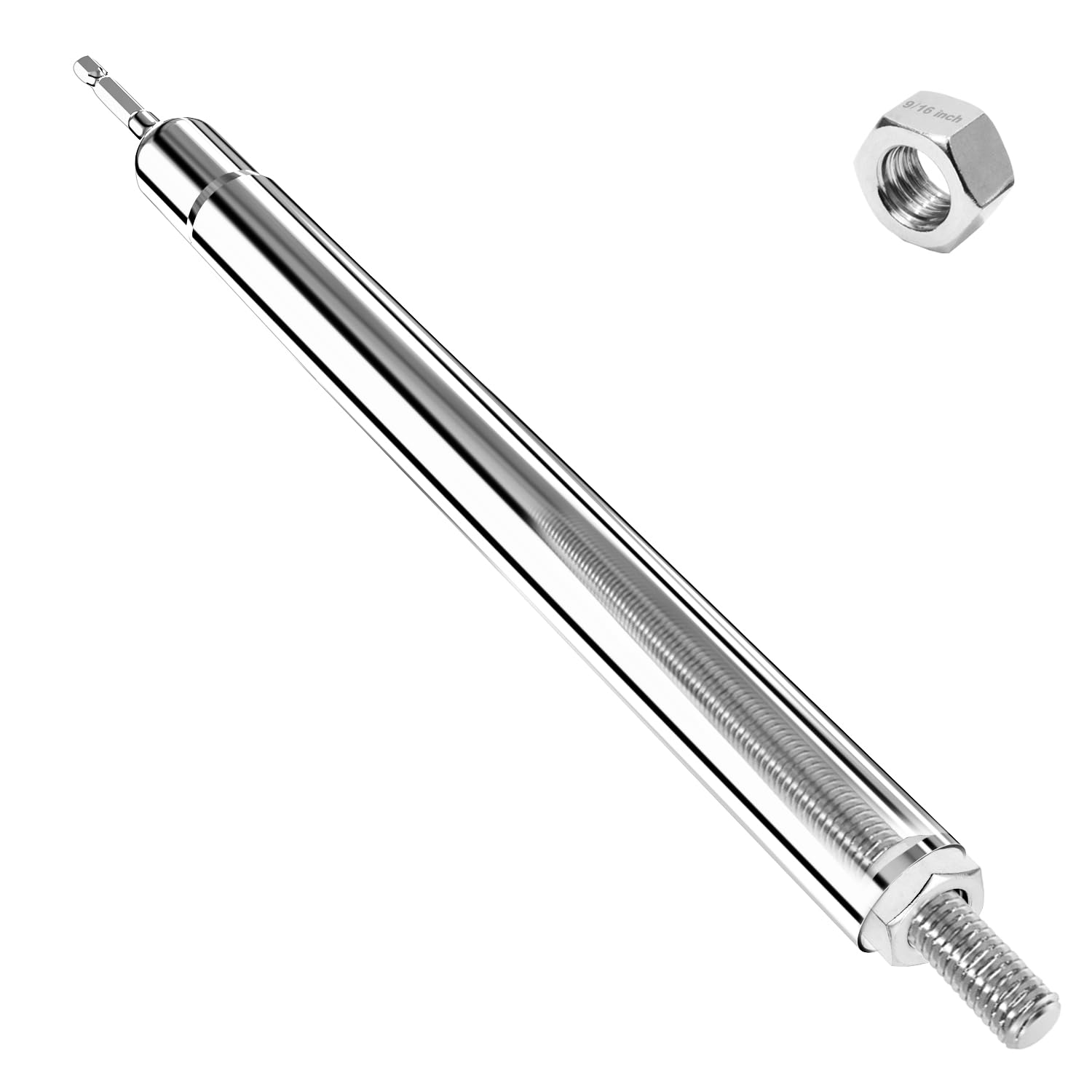 Libraton Hollow Nut Driver, Power Nut Driver Set 9/16", 12 inch Long with 1/4" Hex Shank