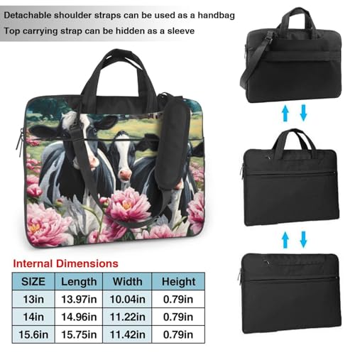 Bolso para portátil floral impermeable 15.6 pulgadas miniatura 4