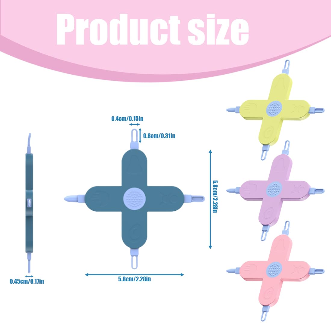 IKOPFLN Pincettes de nettoyage du nez 4 pièces 4-en-1 tête ronde