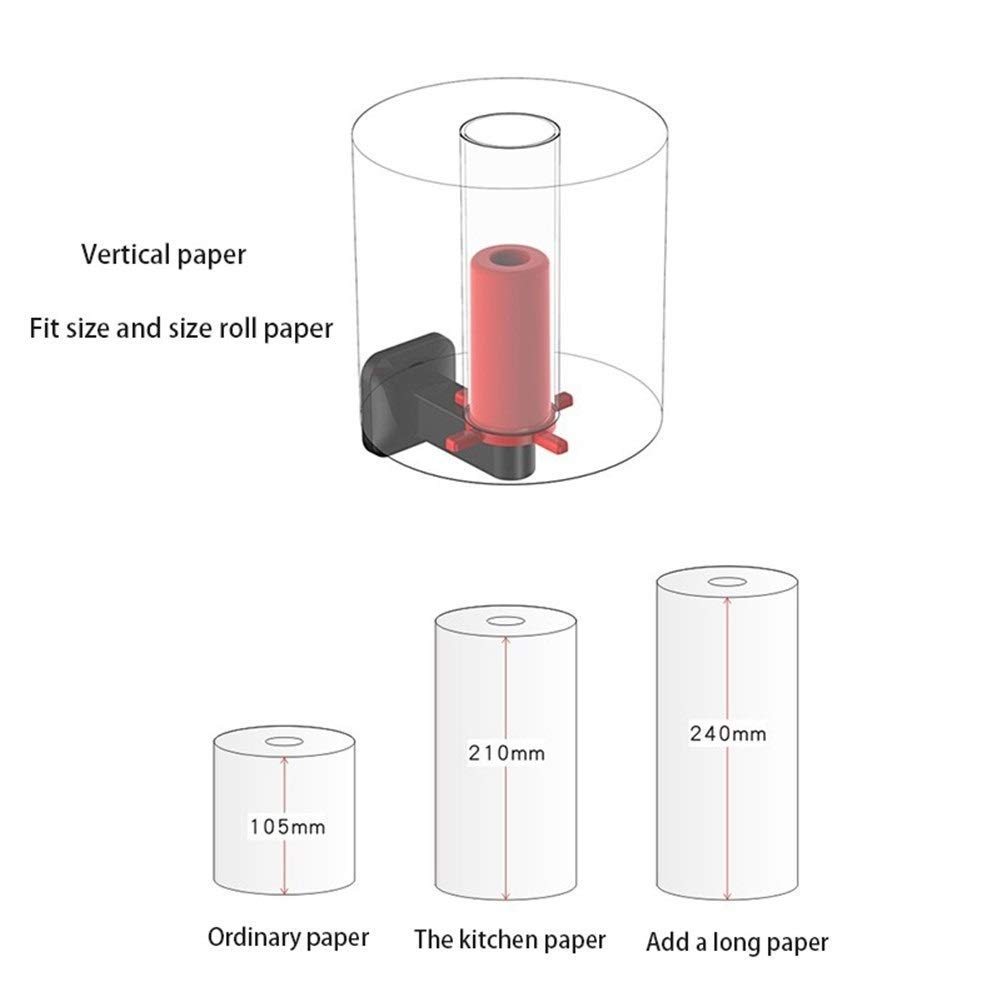 Desconocido Portarrollos de Papel higiénico, balda Vertical Práctico sin taladrar Portarrollos de Cocina Papel higiénico Autoadhesivo Portarrollos de Pared Robusto y práctico