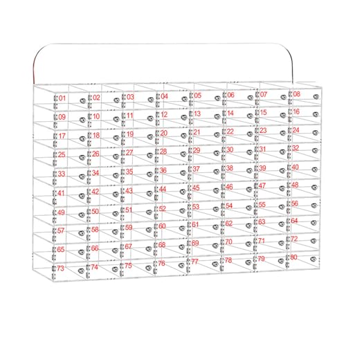 SDdPulse Armadietto da parete in acrilico trasparente con serratura e chiave, ideale per uffici, scuole, aule – nize & proteggere i dispositivi, 8 scomparti, 80