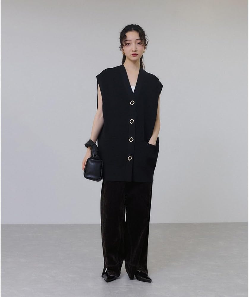 【新品】ミドルニットジレ　アダムエロペ Amazon.co.jp: [アダムエロペ] サステナブル ミドルニットジレ