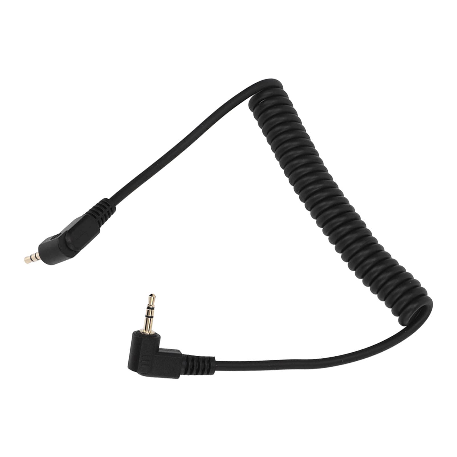 Kabel do synchronizacji z lampą błyskową, 2,5 mm męski na męski spiralny przewód do aparatu, 1 m wodoodporny pilot zdalnego sterowania, kabel zwalniający migawkę do aparatu