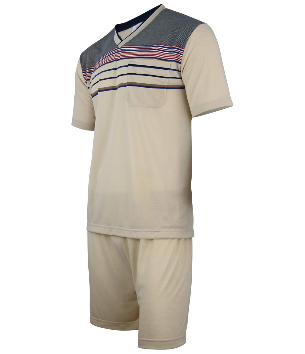 Soltice Men's Two-Piece Pyjamas, Short Pyjamas Set, Striped Sleepwear Made of 100% Cotton (M to 5XL)