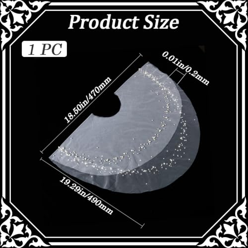 GORGECRAFT Wedding Bridal Cloaks Faux Pearls Rhinestone Evening Capes Shawl Wrap Shrug Short Shoulder Cover up Cape Scar2