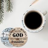 ANATTASOUL Wood Coasters Set of 9 for Drinks Bible Verses Colorful Wooden Cup Mat for Coffee Table Decor, 3.9" Desk Coasters for Home, Apartment, Office, Bar Gifts - Image 2