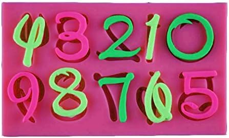 Prona Store New Cartoon Font Capital Letter Number Silicone Mould Chocolate Decorating Tool Alphabet 3D Silicone Cake (Size S 62mm112mm6mm)